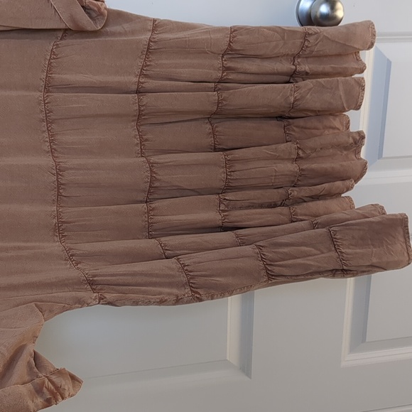 Dusty Rose button up flowy blouse - Picture 6 of 7